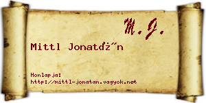 Mittl Jonatán névjegykártya
